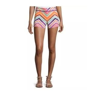 TRINA TURK Chino Shorts Womens Size 2 Colorful Stripe
